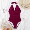 Цельный купальник женский сплошной купальный костюм халтер боди пуш-ап купальник монокини пляжная одежда купальники больших размеров