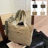 Solid Color Lady Laptop Handbags Large Capacity Women Cloud Tote Bag Puffer Shoulder Bag  Female