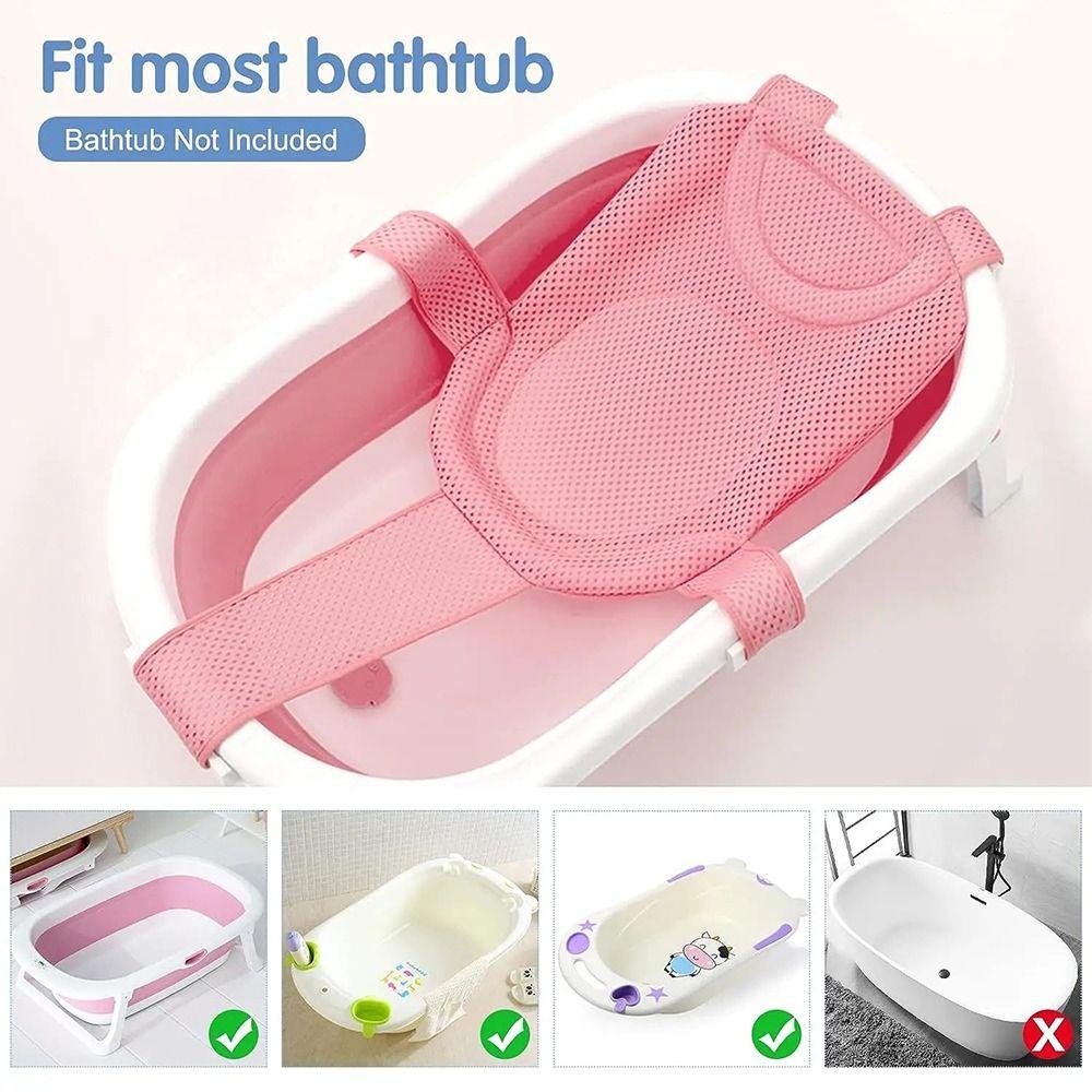 Cross-shaped Newborn Baby Bath Cushion Foldable Shower Cradle Bed Seat Baby Bath Net Mat