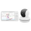 5in Baby Monitor 720P HD Color Video 2 Way Intercom Night Viewing Temp Detector 100?240VUS Plug