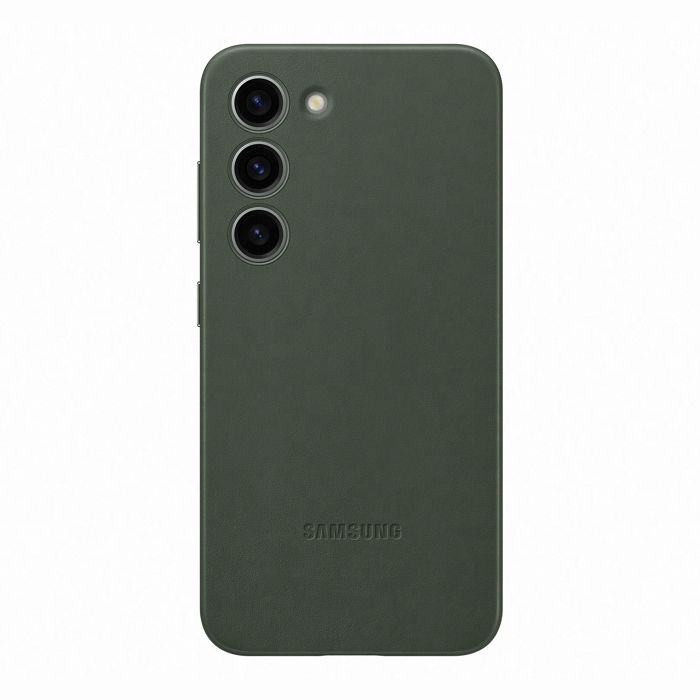 Coque En Cuir - SAMSUNG - Galaxy S23 - Vert - Rigide - Mixte