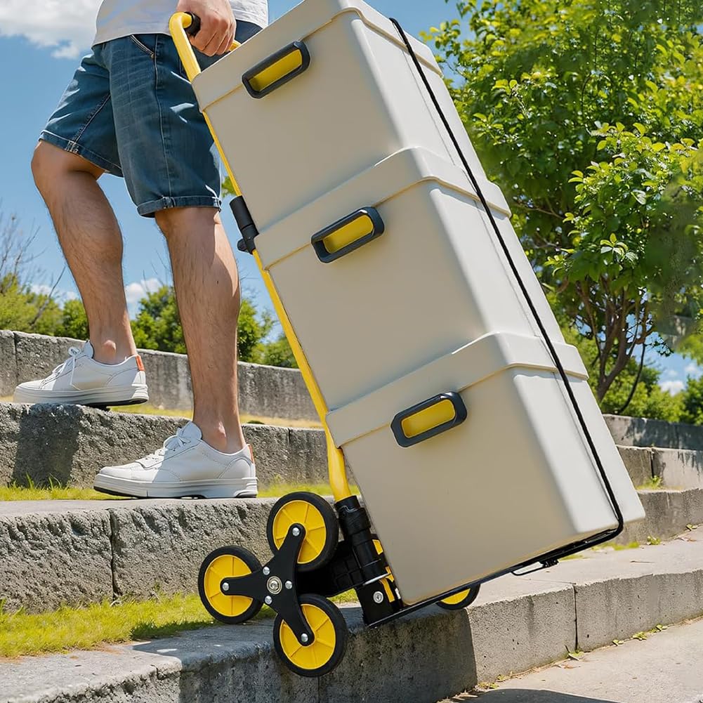 JZOOOZ Ручная тележка для подъема по лестнице Складная ручная тележка с регулируемой и компактной конструкцией для перевозки багажа в экстренных ситуациях и на открытом воздухе, тележка для перевозки грузов,