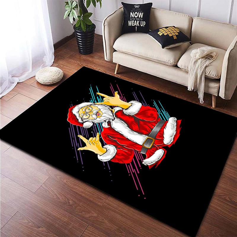 Рождественский большой ковер с HD-печатью, ковер для гостиной, спальни, украшение дивана, нескользящие коврики, дропшиппинг Alfombras