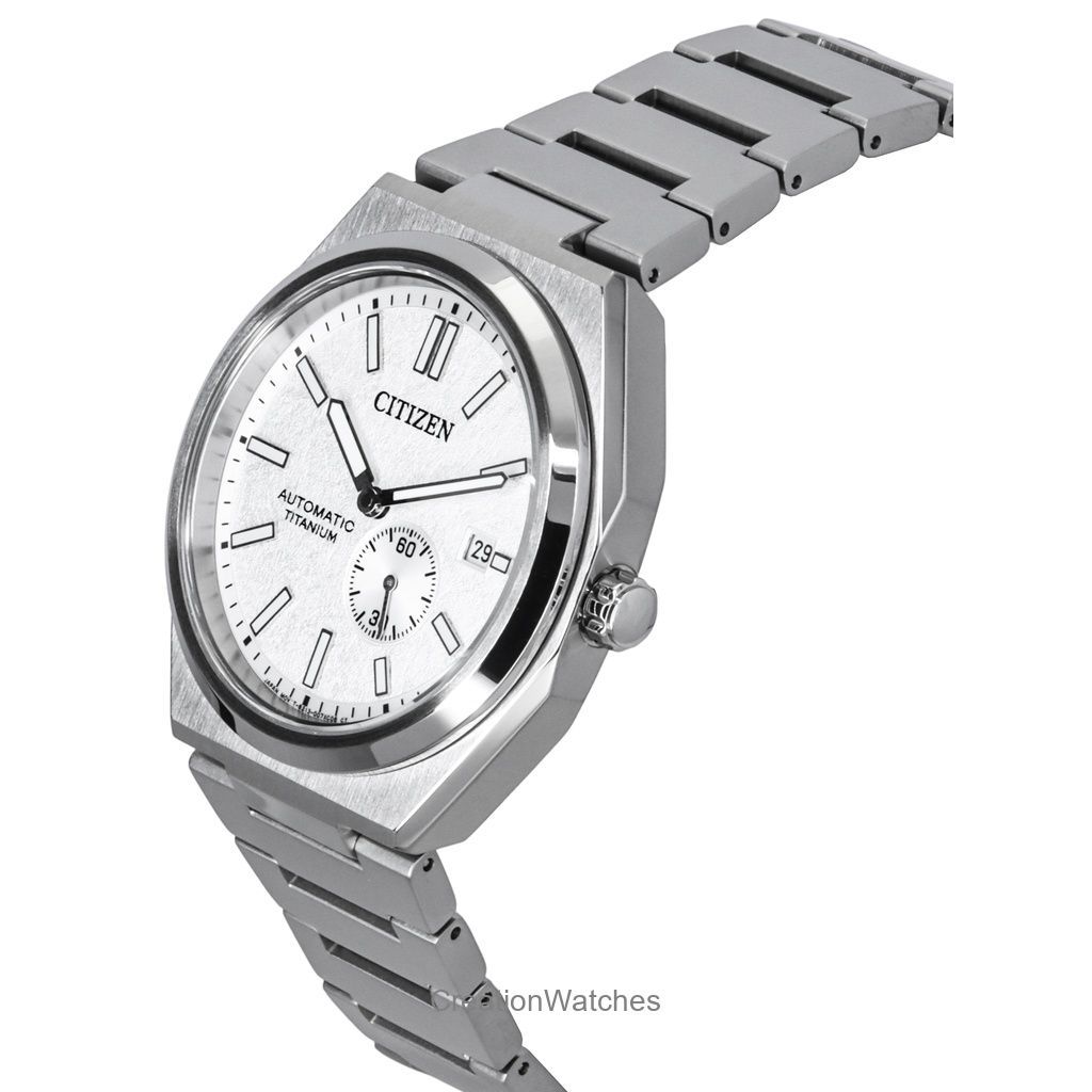 Citizen Мужские часы Zenshin Super Titanium Silver Dial с автоматическим механизмом NJ0180-80A 100M