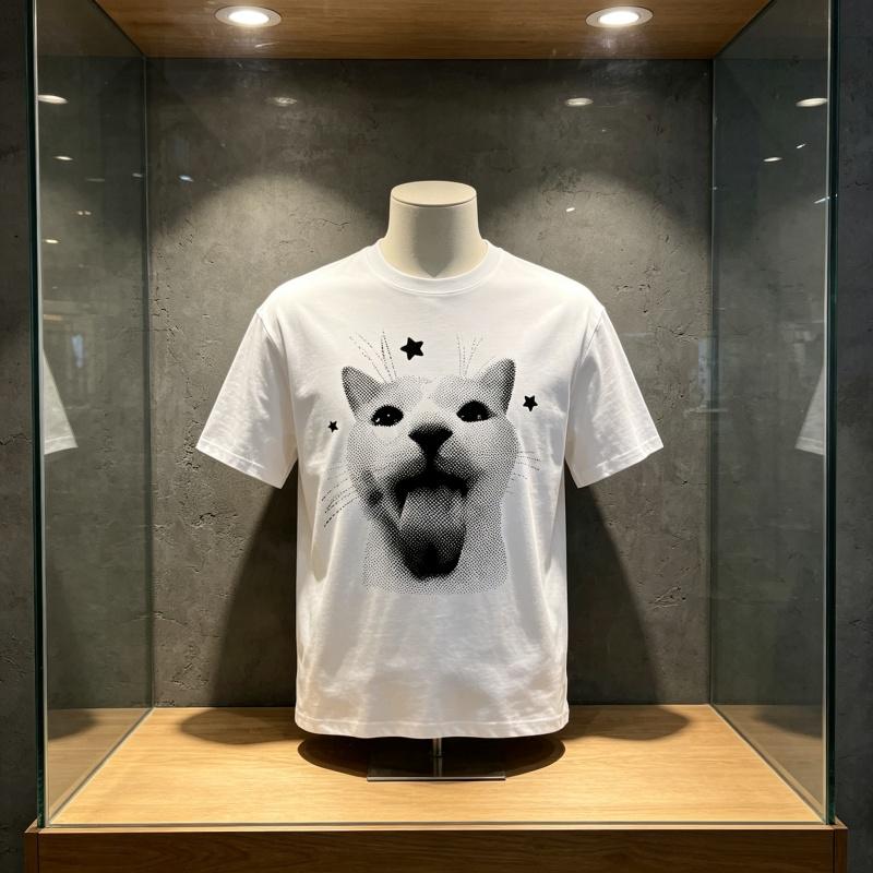 2026 Funny Cat Meme Print Graphic T Shirts Unisex Wounisex Clothing Harajuku Y2k Tshirts Fashion Trend Vintage Short Sleeve Tshirt
