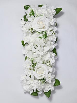 1 шт., шелковая арочная дверь, искусственная роза, 50 см, гортензия, ряд роз, центральный элемент, свадебная цветочная композиция, декор для комнаты для вечеринок и приемов