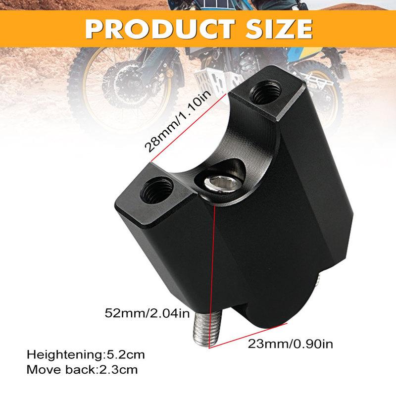 For Yamaha Tenere 700 T700 XTZ700 2019-2024 HandleBar Riser 52mm/2.05 inch Handle Bar Mount Clamp Adapter TENERE700 XTZ 700 T7