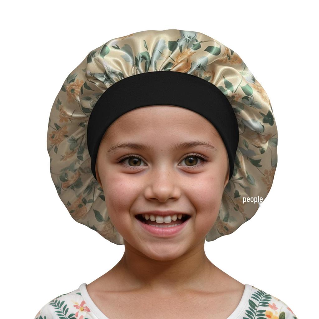 Children's Satin Sleep Cap - Soft Elastic Silk-like Hair Care Hat