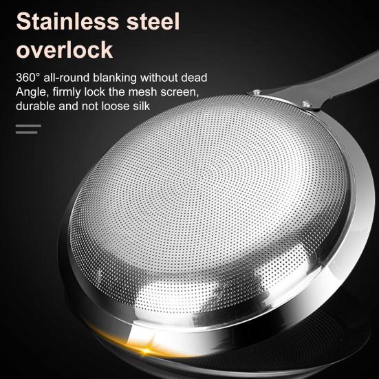 Ложка для сбора жира в горячем горшке, мелкоячеистое сито из нержавеющей стали, пенный фильтр, масляный фильтр для отделения плавающего жира, ковш-дуршлаг с длинной ручкой