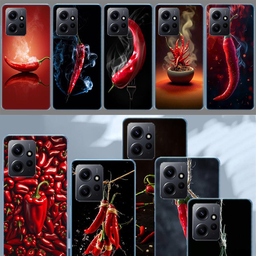Taste The Flavor of Chili Peppers Phone Case For Redmi Note 14 15 Pro 5G 13 12 Pro Plus 11 11T 11E 11S 10 Pro 10S 9 9S Cover Cel