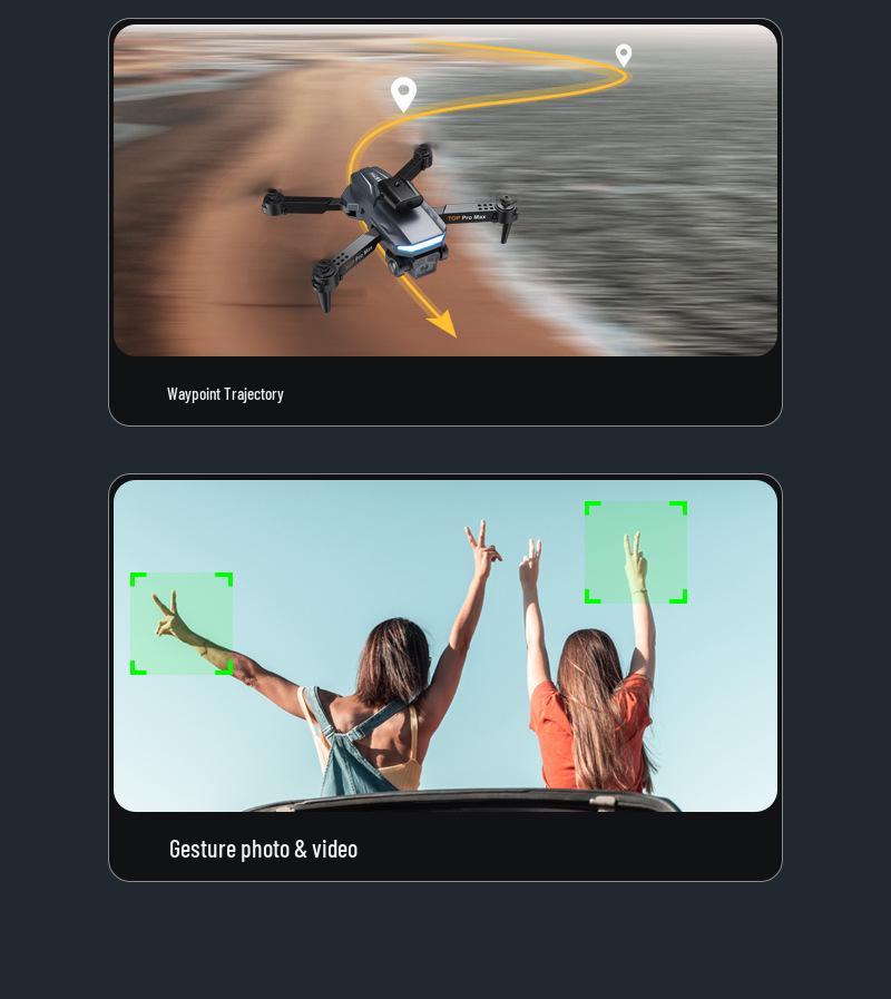 Складной дрон A15 Pro с обходом препятствий и дистанционным управлением