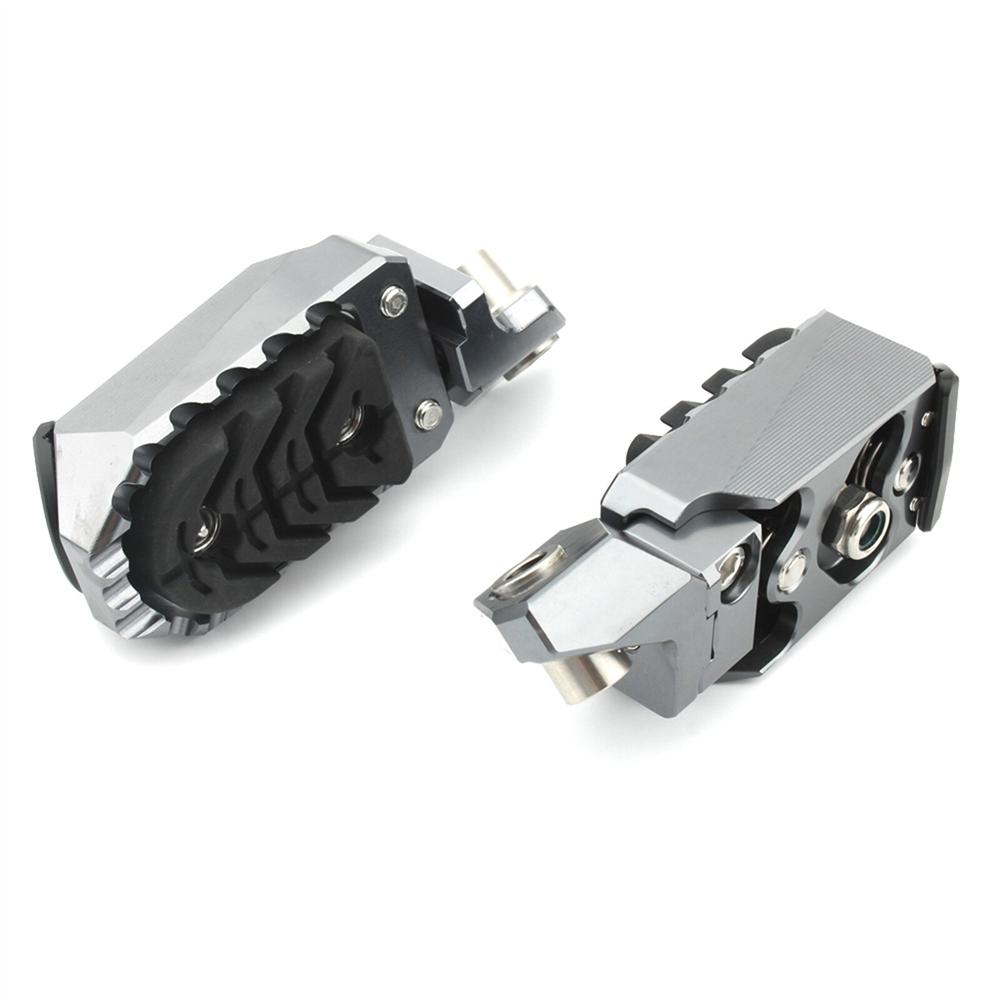Silver Adjustable Foot Pegs Footrest For Bmw R1200Gs R1250Gs Adventure