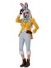 Alice in Wonderland March Hare Cosplay Costume, Halloween Role Play Fairy Tale Party Stage Performance Outfit for Adults Kids