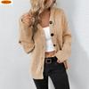 Women's Casual Knitted Cardigan with Hood and Drawstring for Autumn and Winter