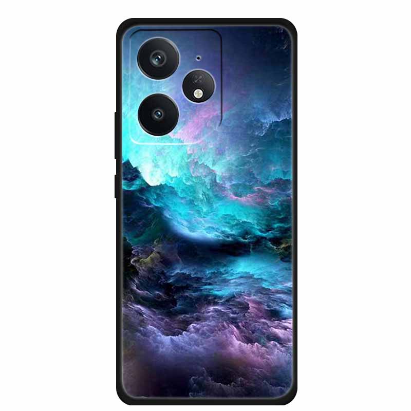 Чехол для телефона Realme Neo 7 Задняя крышка Чехол Ударопрочный Черный Силикон Мягкий Funda Для Realme Neo7 5G Чехол Coque Ударопрочный Capas