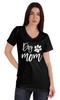 V-Neck Dog Mom Funny Graphic Tshirt For Women Cotton Shirt Mother’s Tee