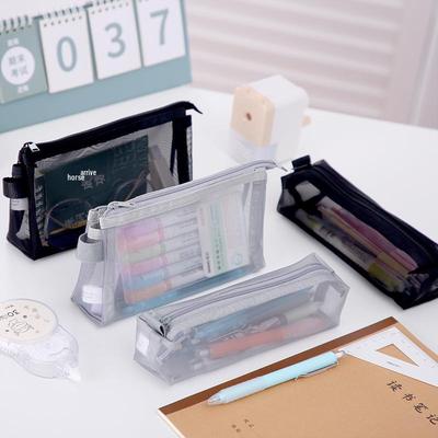 Прозрачный сетчатый пенал Muji большого объема, 3D