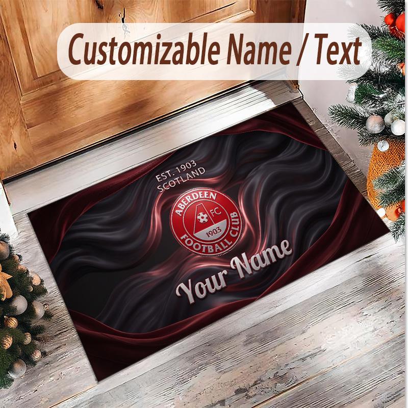 Personalized Crystal Velvet Carpet Aberdeen FC Pattern Non Slip Floor Rug