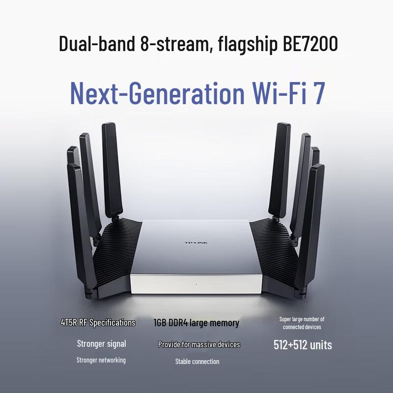 TP-Link WiFi 7 AX7200 Dual-Band Gaming Router (CN version)