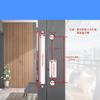 Balcony Sliding Door Locks Black Handle Lock Aluminum Frame Sliding Door Hook Lock Household Hardware Accessory Door Lock