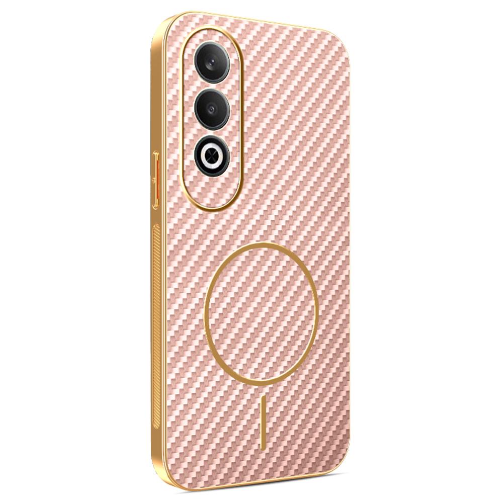 For OnePlus Nord CE4 5G Phone Case Carbon Fiber Textured Electroplated TPU Back Cover