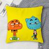 TThe Amazing World of Gumball Doublesided Printed Square Decorative Cushion Cover for Sofa Living Room Home Decor
