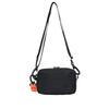 All-match Square Nylon Crossbody Bag Adjustable Black Single Shoulder Bag Wide Shoulder Strap Lightweight Messenger Bag Hiking