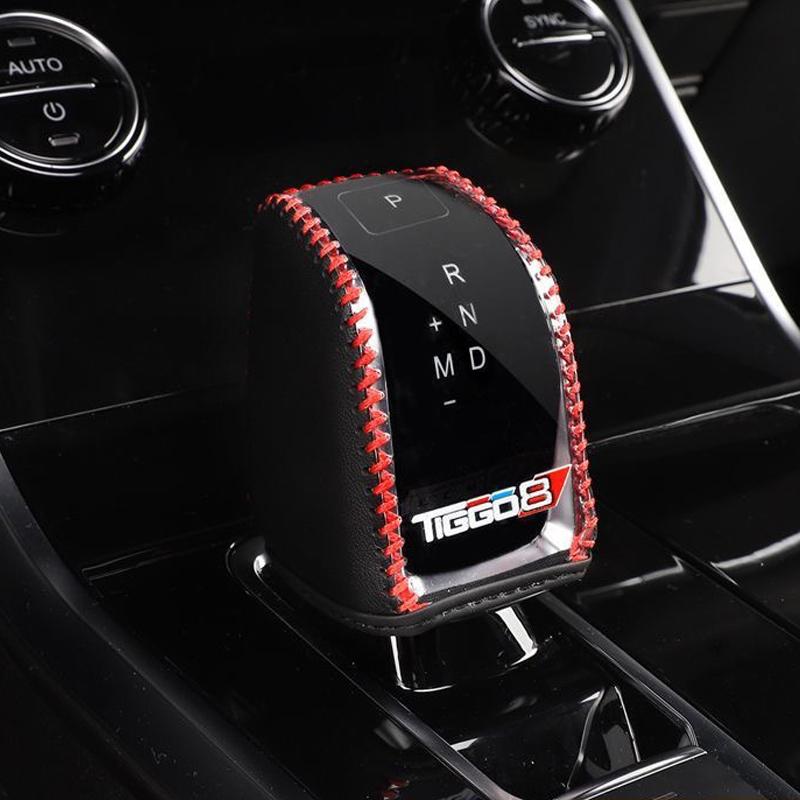 Chery Tiggo 8 Pro Кожаные чехлы для переключения передач Защитная ручка рычага переключения передач Защита автозапчастей Автомобильный стойло Противоскользящий чехол