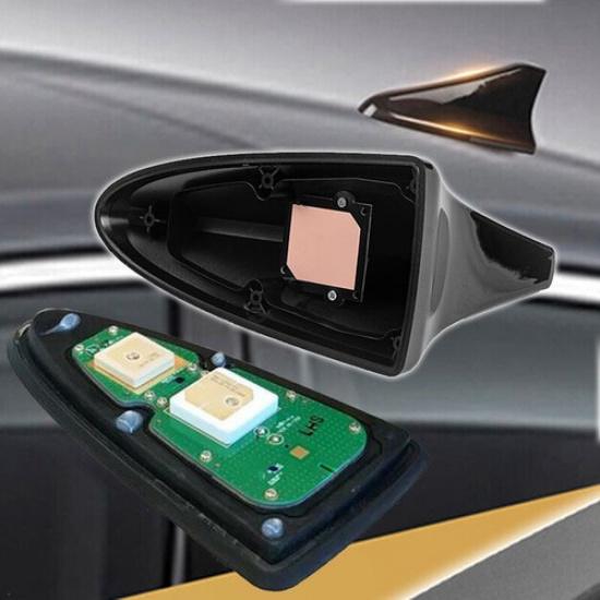 For 2015-2019 18 Hyundai Sonata-Elantra Ebony Black Shark Fin Roof Antenna Cover