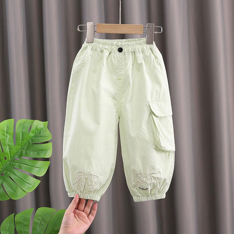 Рабочие брюки для девочек, летние тонкие повседневные спортивные брюки, брюки с защитой от комаров для маленьких девочек, летние брюки для верхней одежды