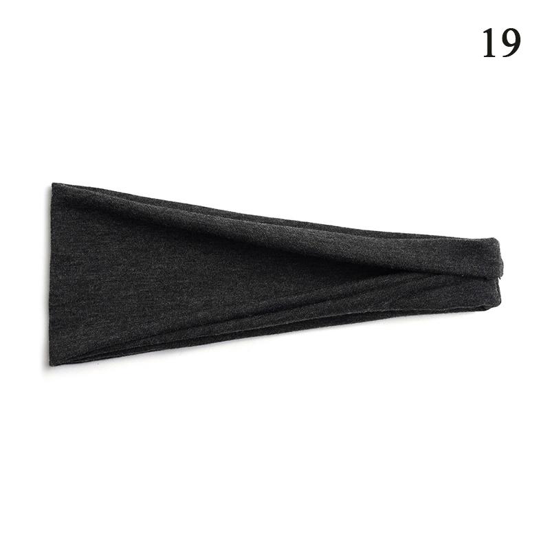 1 шт. Женская повязка на голову Тюрбан Однотонная Эластичные резинки для волос Повязка для волос для йоги Модная повязка для макияжа Обруч для волос Аксессуары для волос