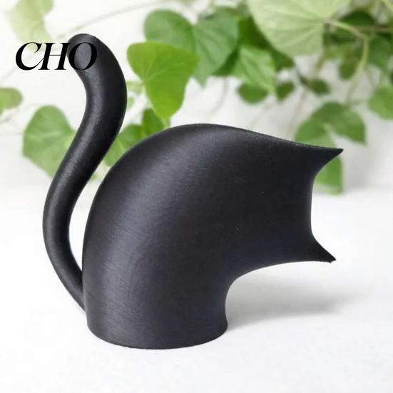 Stable Cat Desk Accessory 3D Printed Cute Statue Small Tilt Head Figurine Rounded Base Figure for Home Office Table Mantle TV Stand Bookshelf