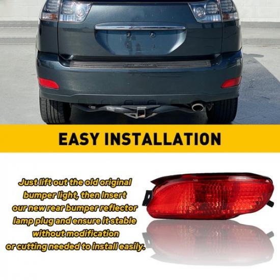 Задний отражатель бампера для 2004-2009 Lexus RX350 RX300 RX400 Красный ПРАВЫЙ
