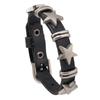 PU Leather Skull Bracelet Star Rivet Bracelet Goth Vintage Chain Bracelet  Women Men