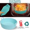 Air Fryer Silicone Liners Backing Tray Pizza Fried Chicken Airfryer Silicone Basket Reusable Airfryer Pan Liner Accessories