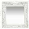 VidaXL Miroir mural style baroque 40x40 cm Blanc 320304