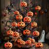 3pcs Spooky Halloween Pumpkin Hangings Ball Plastic Halloween Tree Decorations  Ghost Festival