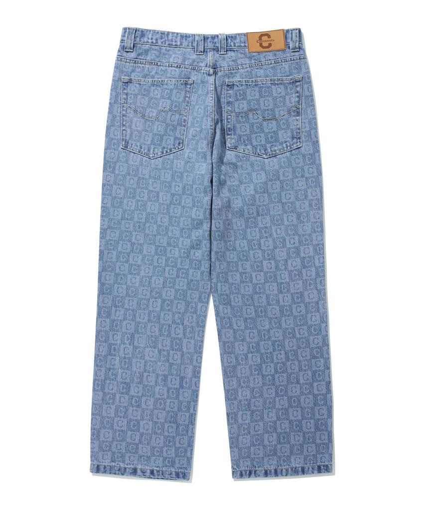 COVERNAT C Pattern Denim Regular Pants Blue