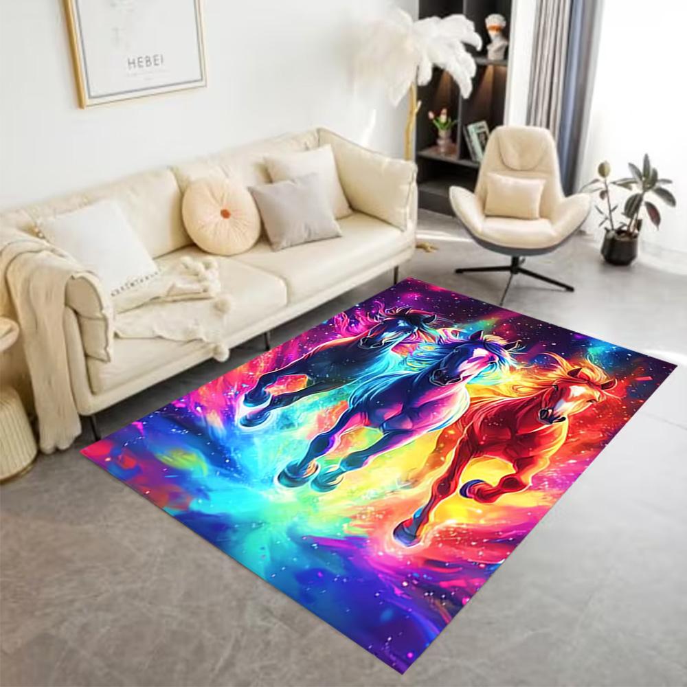 1pc Home Carpet with floral design rug non slip for office decor and bedroom gift ideas