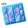 Game Night Essentials Fidget Trading Board Mat, Non-Slip Rubber 18" x 16" Portable Toy Organizer with Accept Add Reject Markers for Toys Non Slip