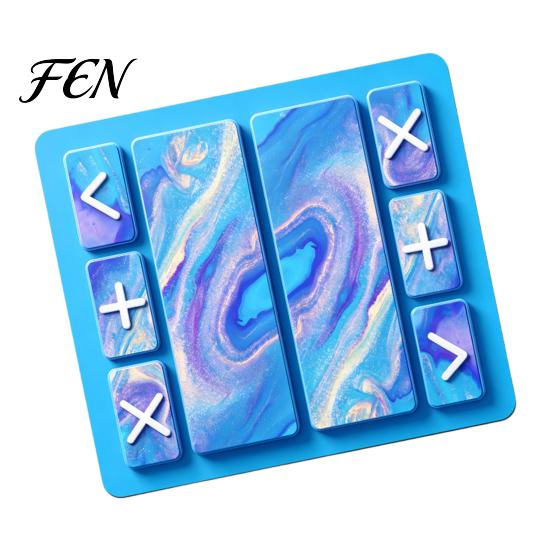 Game Night Essentials Fidget Trading Board Mat, Non-Slip Rubber 18" x 16" Portable Toy Organizer with Accept Add Reject Markers for Toys Non Slip