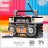 8215 Retro Boombox Cassette Radio Music Tape Player Machine Model DIY Mini Blocks Bricks Building Toy For Children No Box