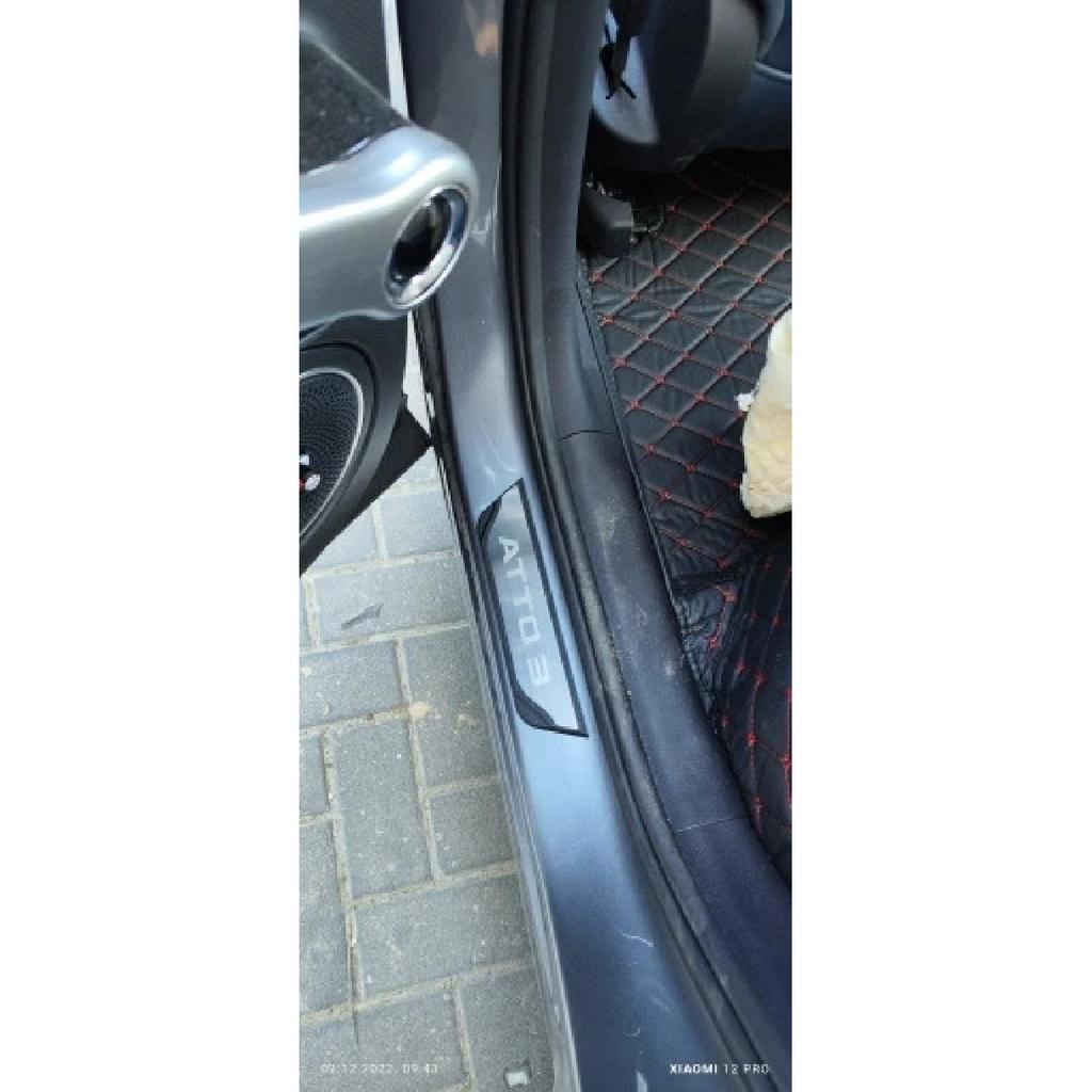 For BYD Atto 3 2022 2023 2024 Atto 2 2025 2026 Door Sill Cover Scuff Plate Kick Protector Sticker Guard Pedal Car Accessories