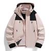 Autumn and Winter Outdoor Jacket Single-layer Women's Jacket Three-in-one Removable Liner Men's Two-piece Set To Keep Warm
