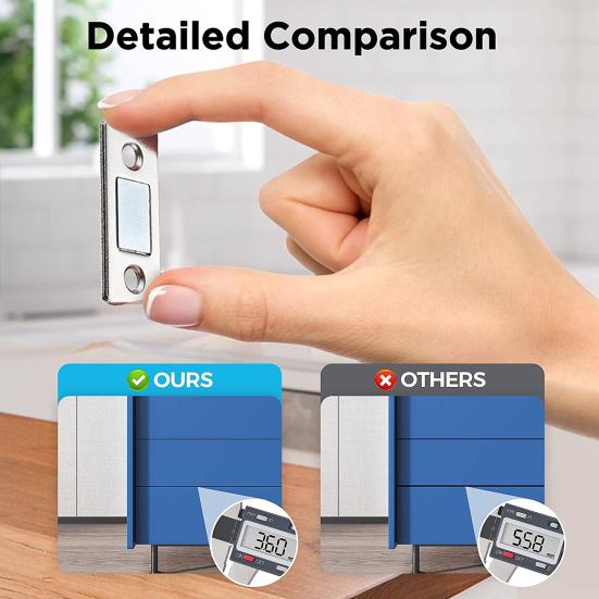 4 комплекта защелки шкафа, тонкая застежка, соединение шкафа, марганцевая сталь, прочная дверь шкафа, магнитная присоска, ограничитель шкафа, шкафа