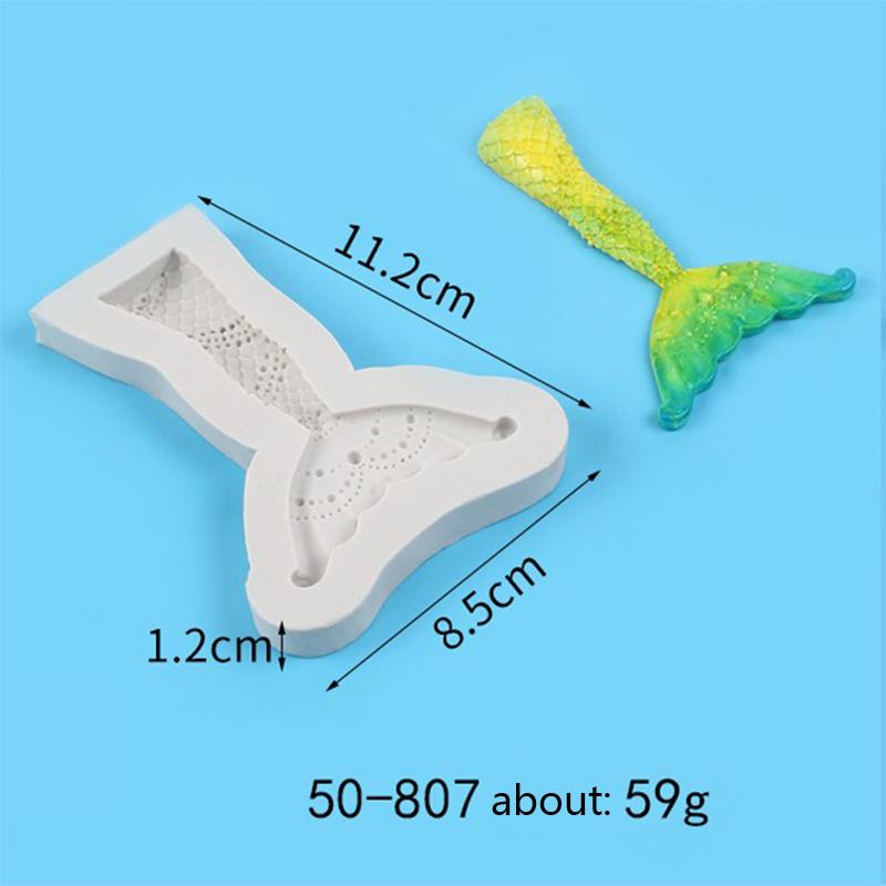 Mermaid Tail Silicone Resin Mold DIY Ocean Mermaid Shell Conch Fondant Chocolate Cupcake Gumpaste Baking Cake Decorating Tools