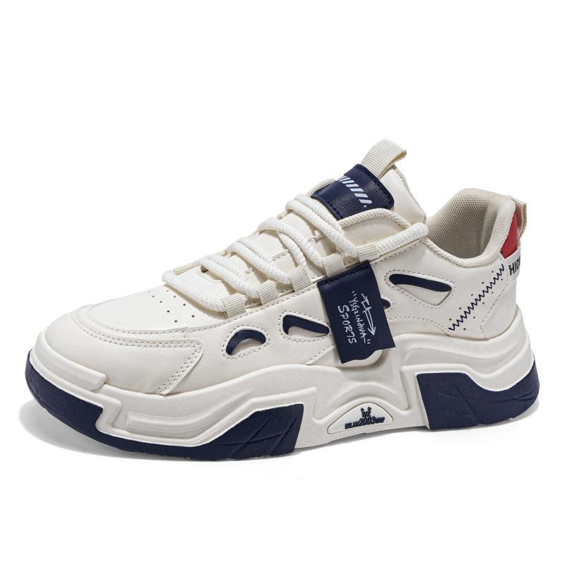 Осенняя мужская обувь дышащие маленькие белые туфли мужские трендовые универсальные кроссовки на платформе повседневные кеды для скейтборда папины модные туфли