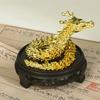 3D Printed Chinese Dragon Figurine Movable Joints Golden Loong Figure Articulated Dragon