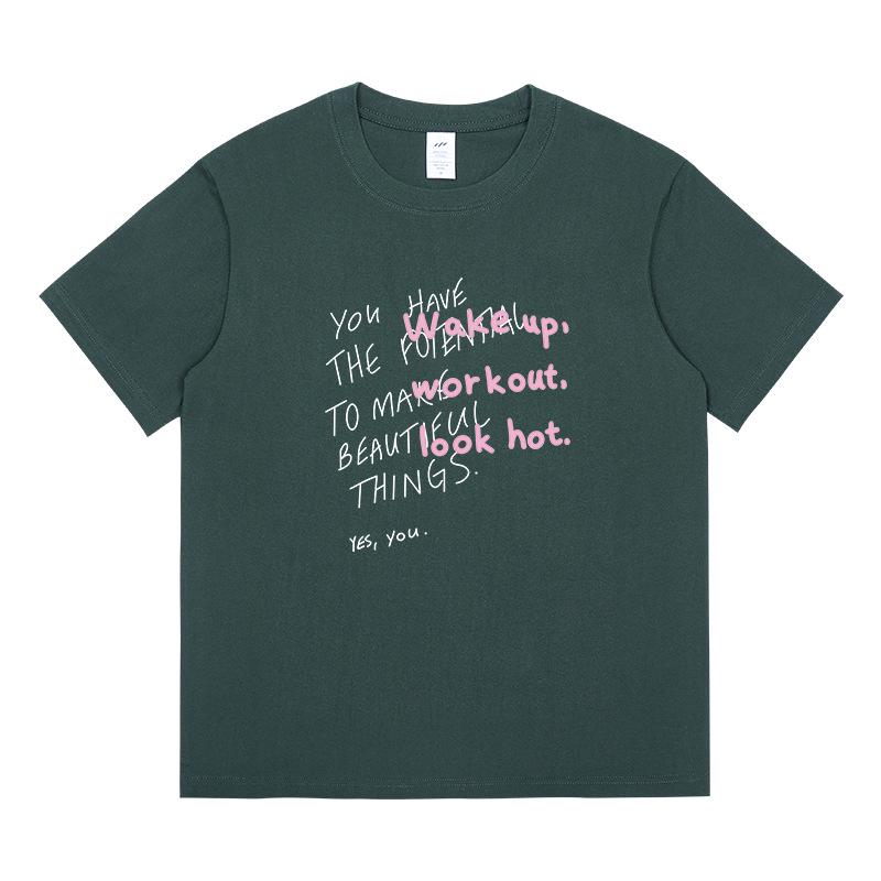 Модная женская хлопковая футболка свободного кроя с шикарным принтом