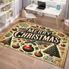 Merry Christmas Festive Greetings Carpet Printing Home Decor Art Protective Pad Fashion